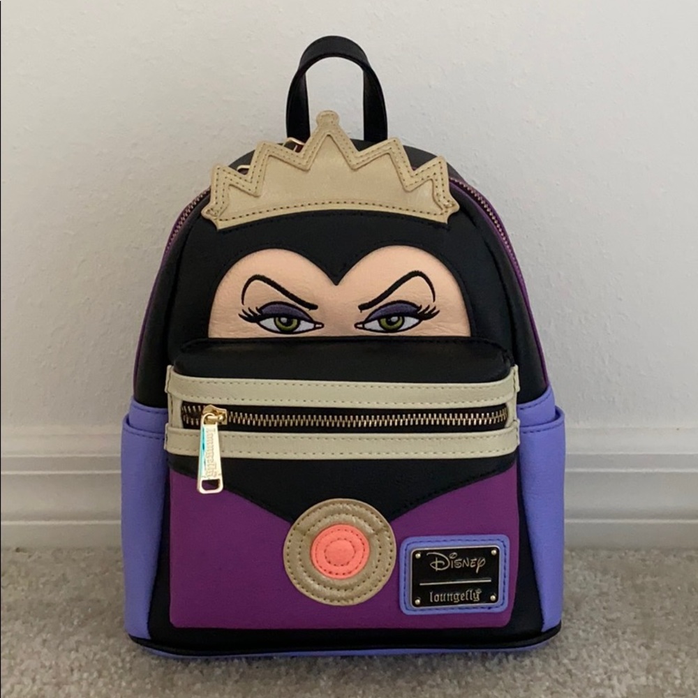 Loungefly Disney Villain Backpack - Black and Purple